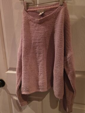 Barefoot Dreams Plush Mauve Scoop Neck Sweater